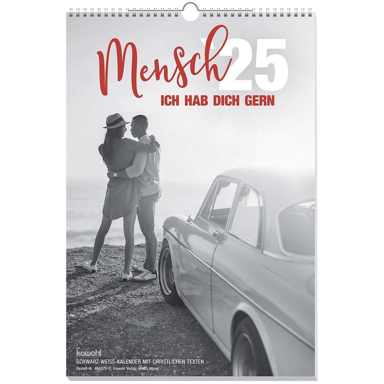 Cover: 9783754807552 | Mensch - ich hab dich gern 2025 | S/W-Kalender | Kalender | 14 S.