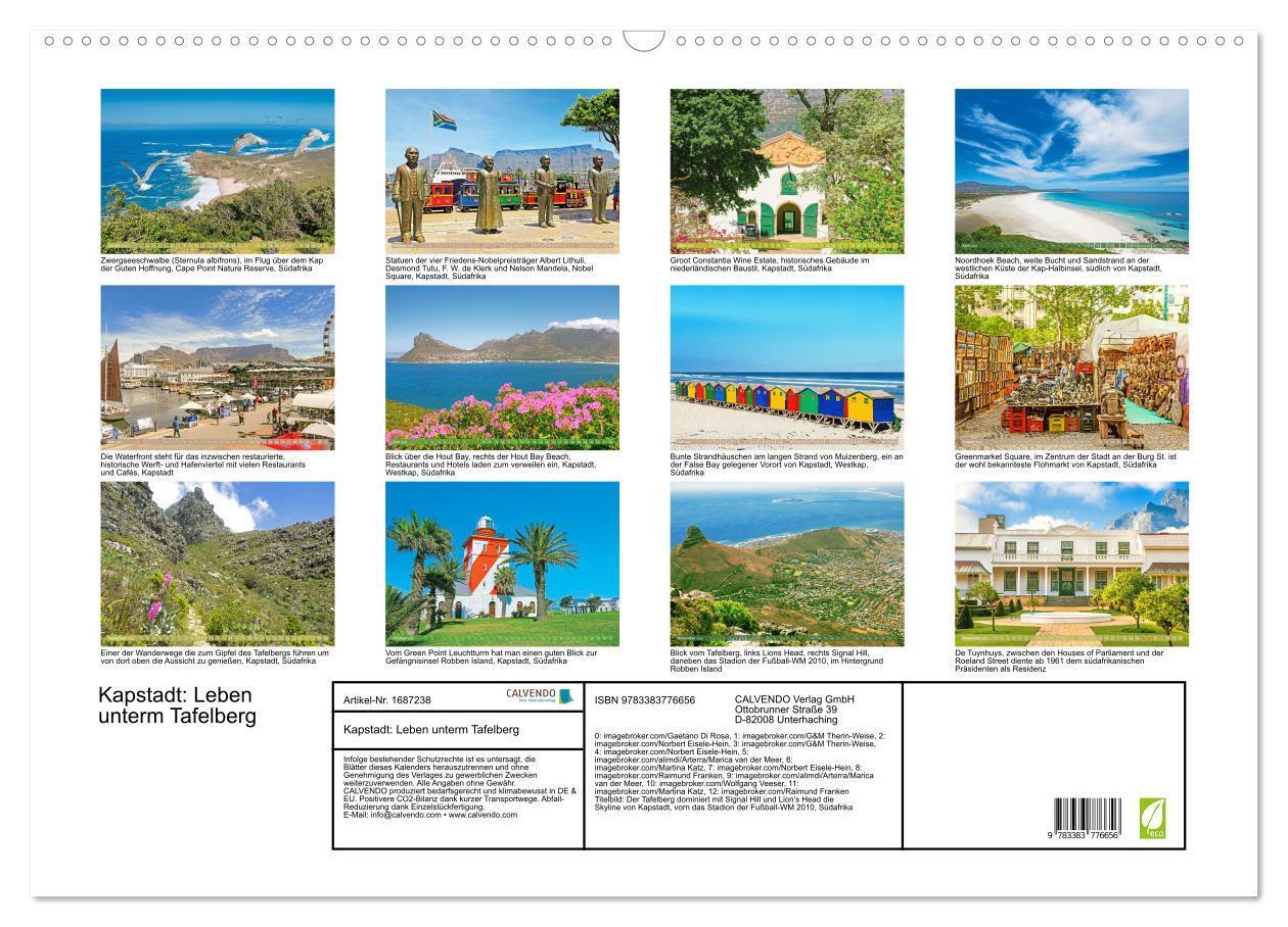 Bild: 9783383776656 | Kapstadt: Leben unterm Tafelberg (Wandkalender 2025 DIN A2 quer),...