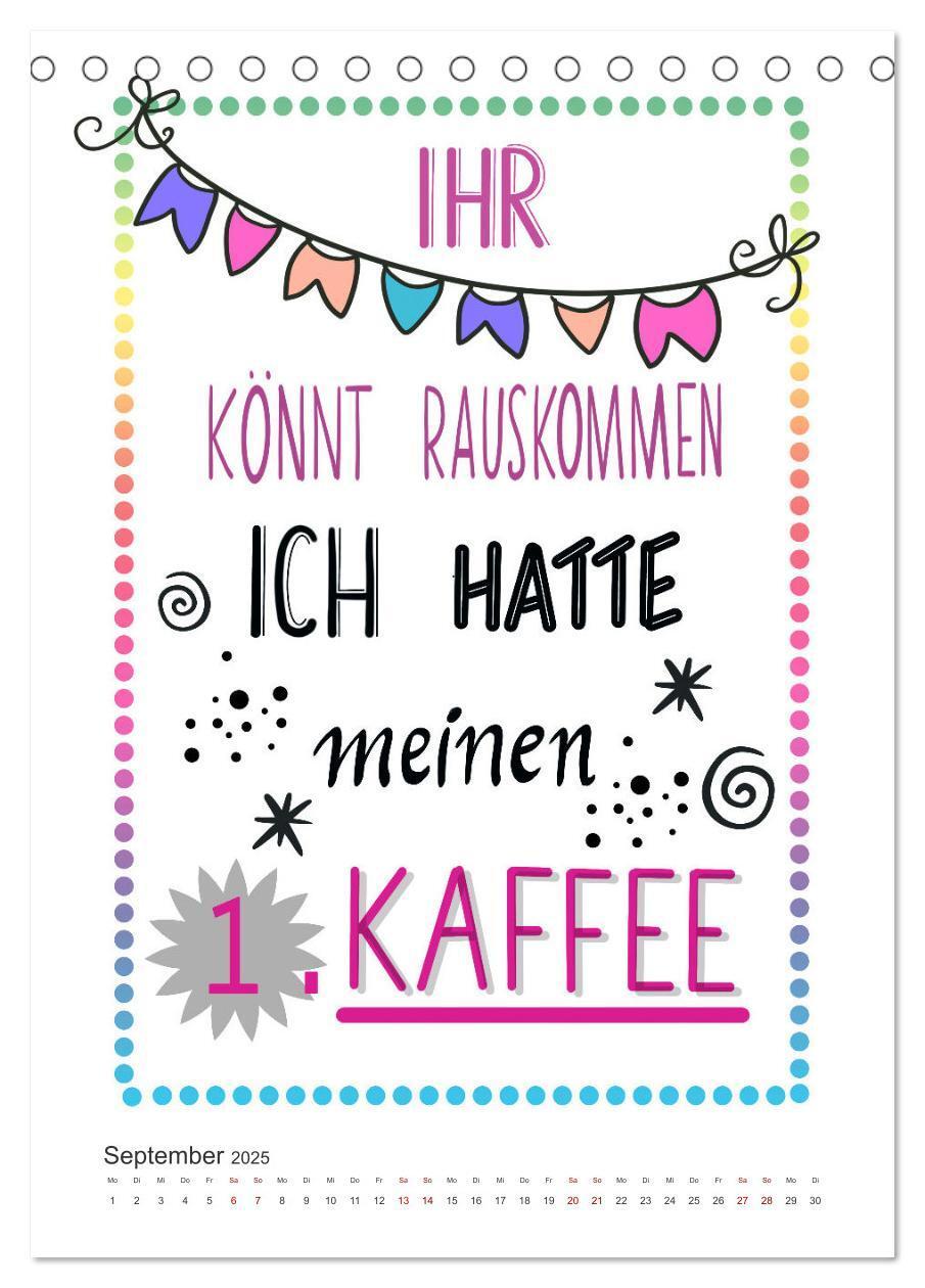 Bild: 9783435896578 | Kaffee liebt dich (Tischkalender 2025 DIN A5 hoch), CALVENDO...