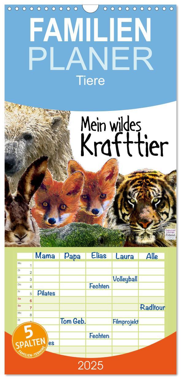 Cover: 9783457106921 | Familienplaner 2025 - Mein wildes Krafttier voller Achtsamkeit mit...