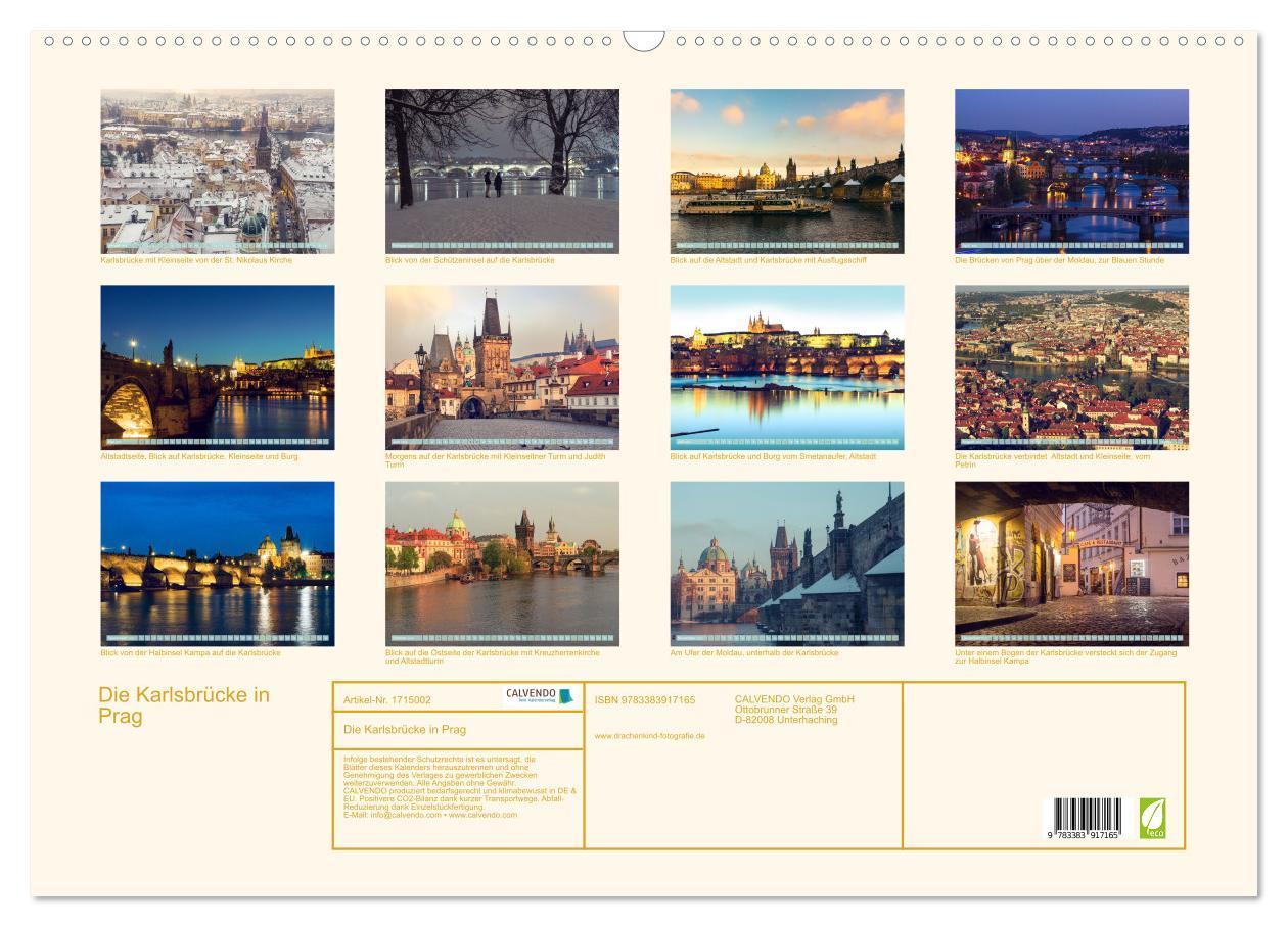 Bild: 9783383917165 | Die Karlsbrücke in Prag (Wandkalender 2025 DIN A2 quer), CALVENDO...