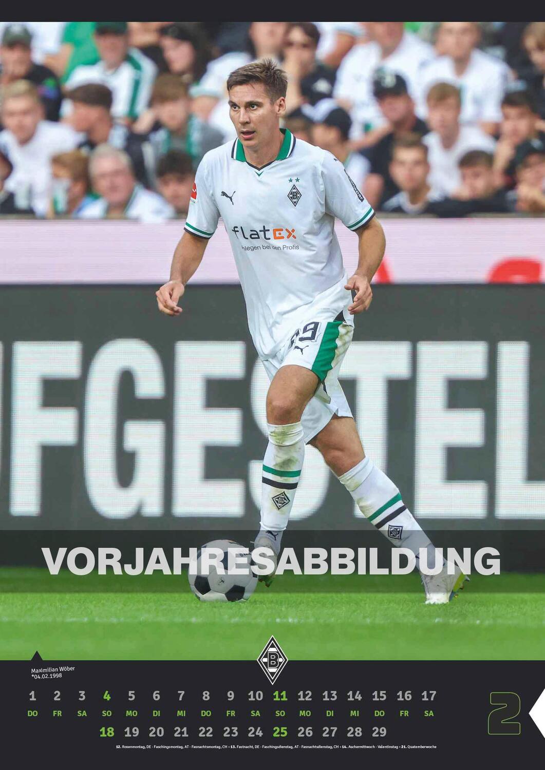 Bild: 4002725994394 | Borussia Mönchengladbach 2025 - Fußball-Kalender - Wand-Kalender -...