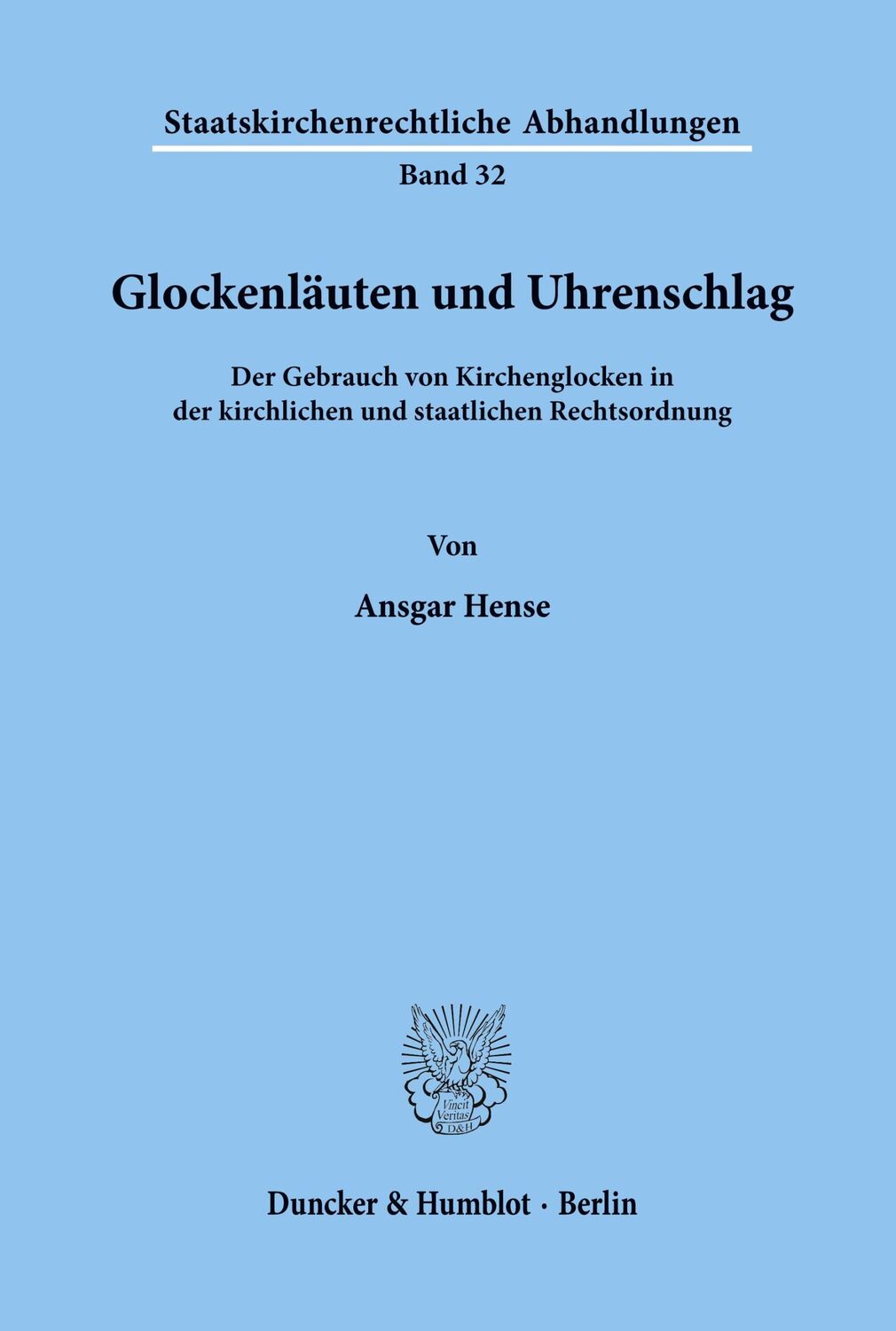 Cover: 9783428093465 | Glockenläuten und Uhrenschlag. | Ansgar Hense | Taschenbuch | 418 S.