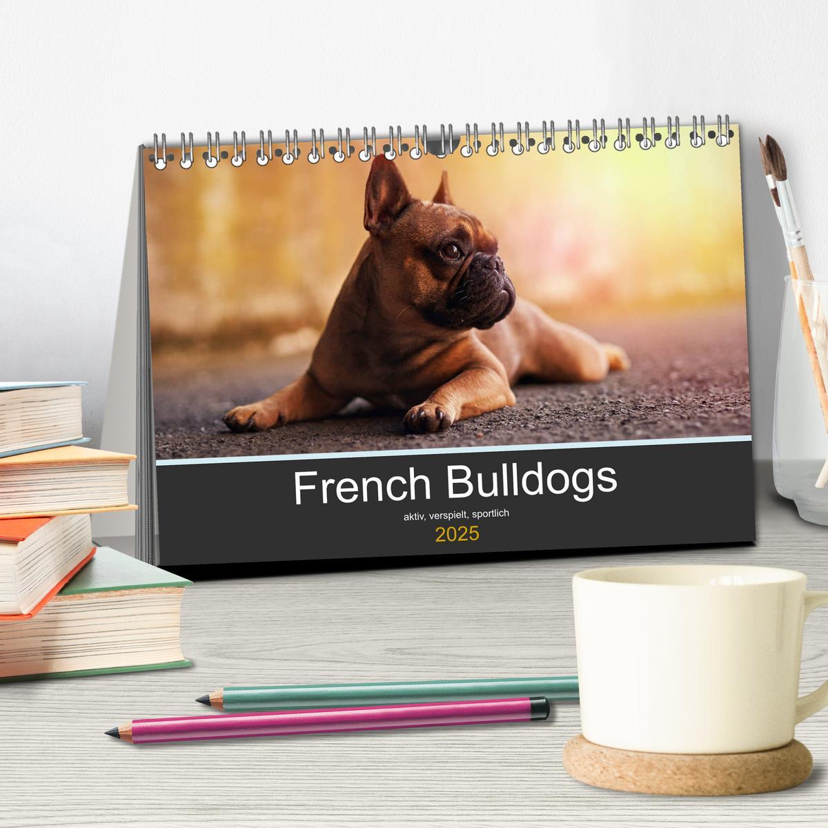 Bild: 9783435298372 | French Bulldog aktiv, verspielt, sportlich (Tischkalender 2025 DIN...