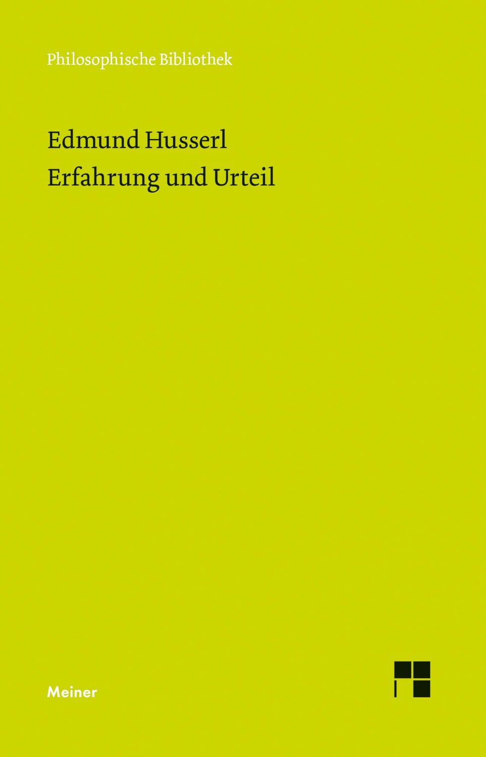 Cover: 9783787313525 | Erfahrung und Urteil | Untersuchungen zur Genealogie der Logik | Buch