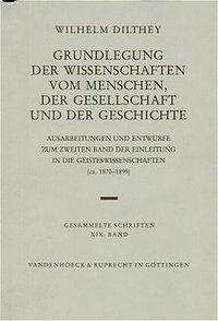 Cover: 9783525303245 | Grundlegung der Wissenschaften vom Menschen, der Gesellschaft und...