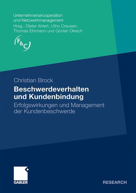 Cover: 9783834917362 | Beschwerdeverhalten und Kundenbindung | Christian Brock | Taschenbuch