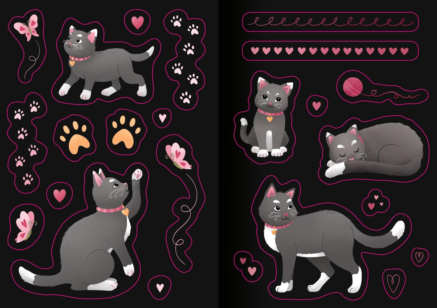 Bild: 4050003955841 | Sticker - Cat | Susanna Hatkemper | Broschüre | 100% selbst gemacht