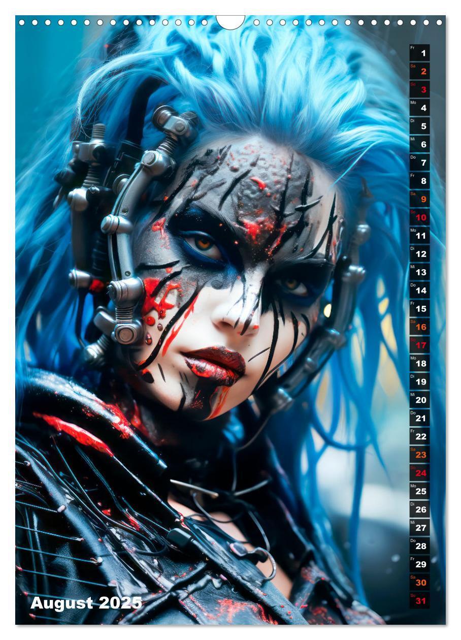 Bild: 9783435848799 | ROCKERINNEN Cyber, Goth, Punk und mehr (Wandkalender 2025 DIN A3...