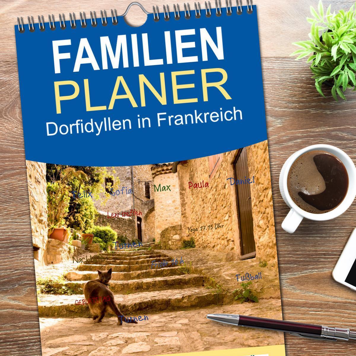 Bild: 9783457118214 | Familienplaner 2025 - Dorfidyllen in Frankreich mit 5 Spalten...