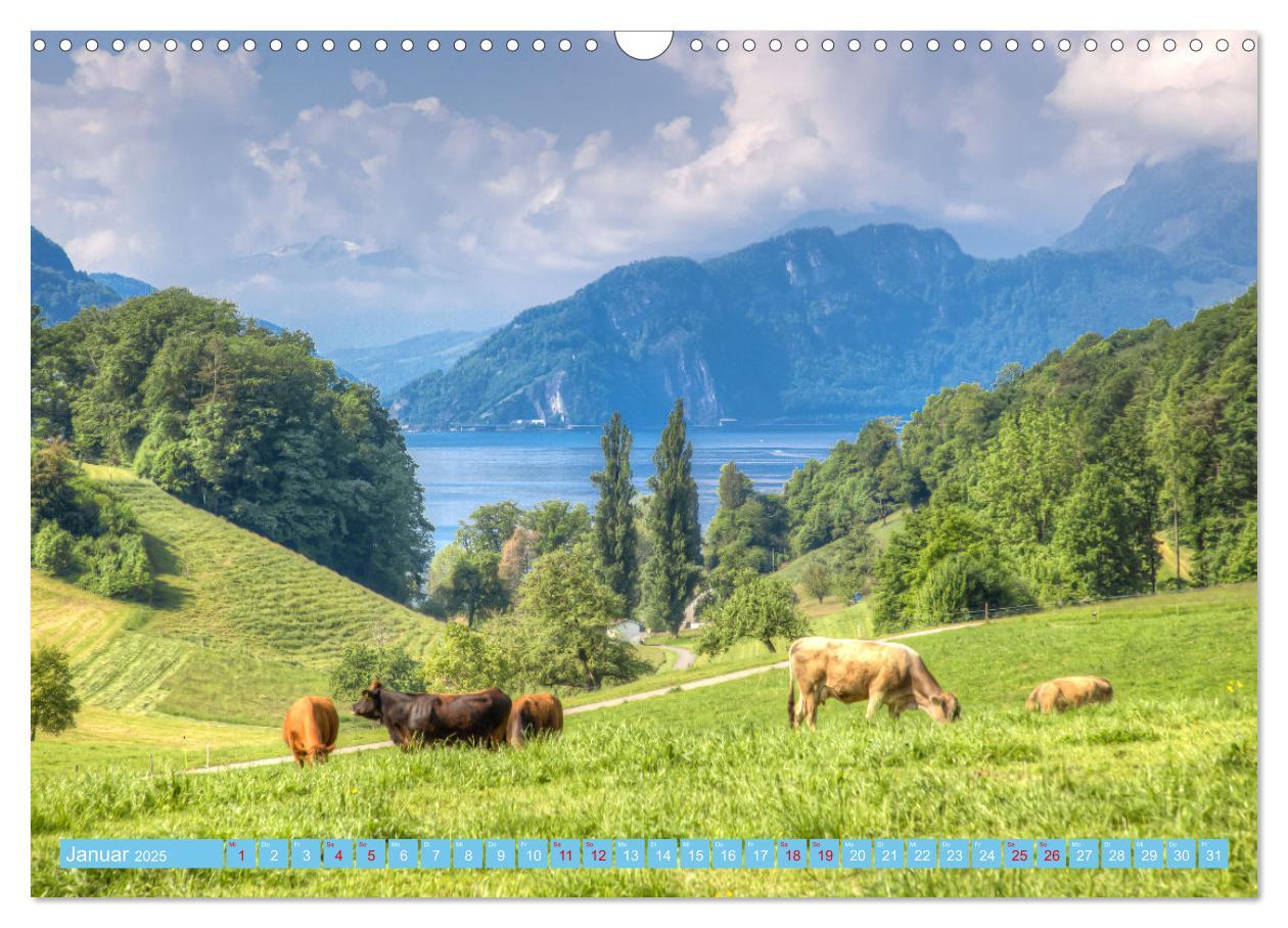 Bild: 9783383966132 | Vierwaldstättersee (Wandkalender 2025 DIN A3 quer), CALVENDO...