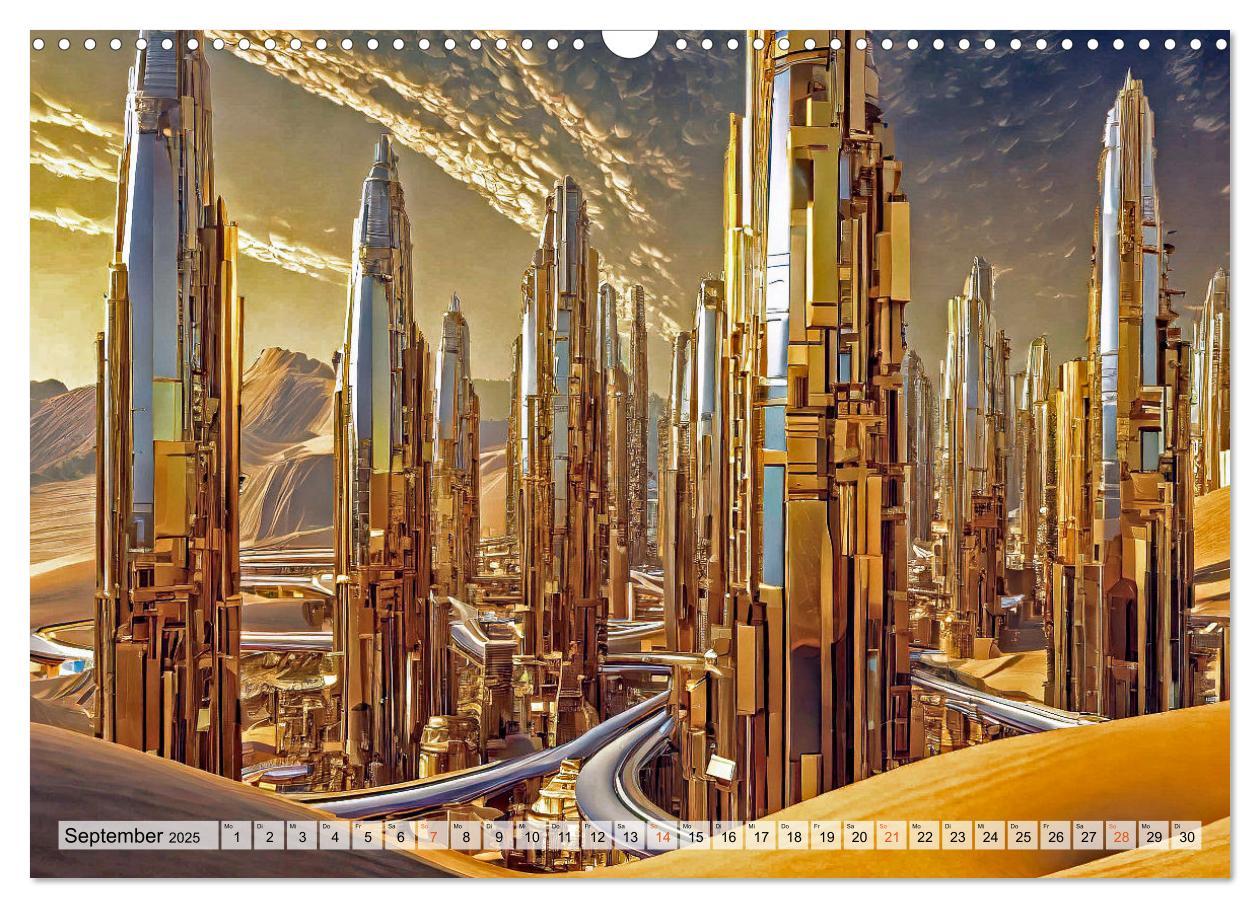 Bild: 9783383800559 | Stadtarchitektur, futuristisch-fantastisch (Wandkalender 2025 DIN...