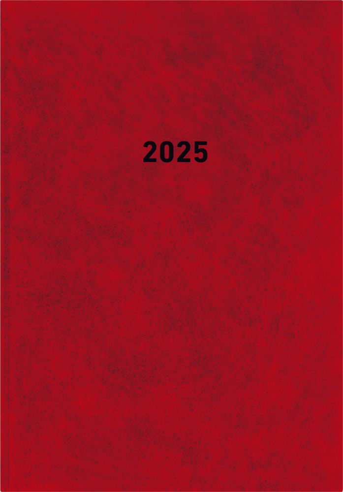 Cover: 4006928025190 | Buchkalender rot 2025 - Bürokalender 14,5x21 cm - 1 Tag auf 1 Seite...