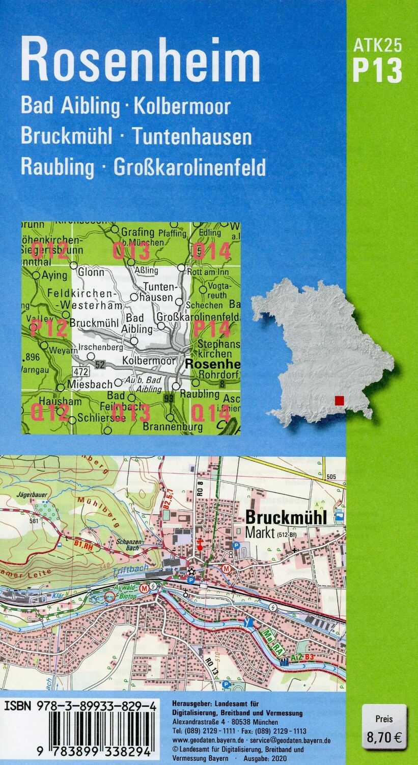 Bild: 9783899338294 | Rosenheim 1 : 25 000 | Digitalisierung | (Land-)Karte | Deutsch | 2020