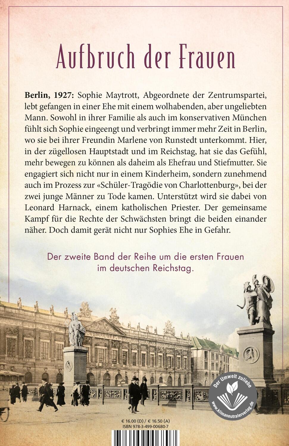 Rückseite: 9783499006807 | Die Frauen vom Reichstag: Ruf nach Veränderung | Roman | Gabriel