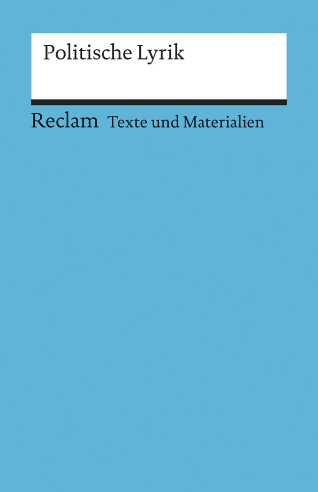 Cover: 9783150150610 | Politische Lyrik | Gunter E. Grimm | Taschenbuch | 2008