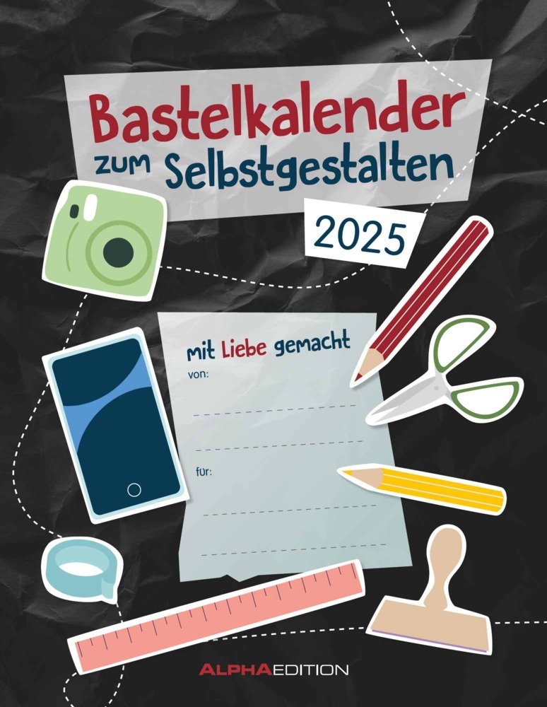 Cover: 4251732341879 | Alpha Edition - Do-it Yourself schwarz 2025 Foto-Bastelkalender,...