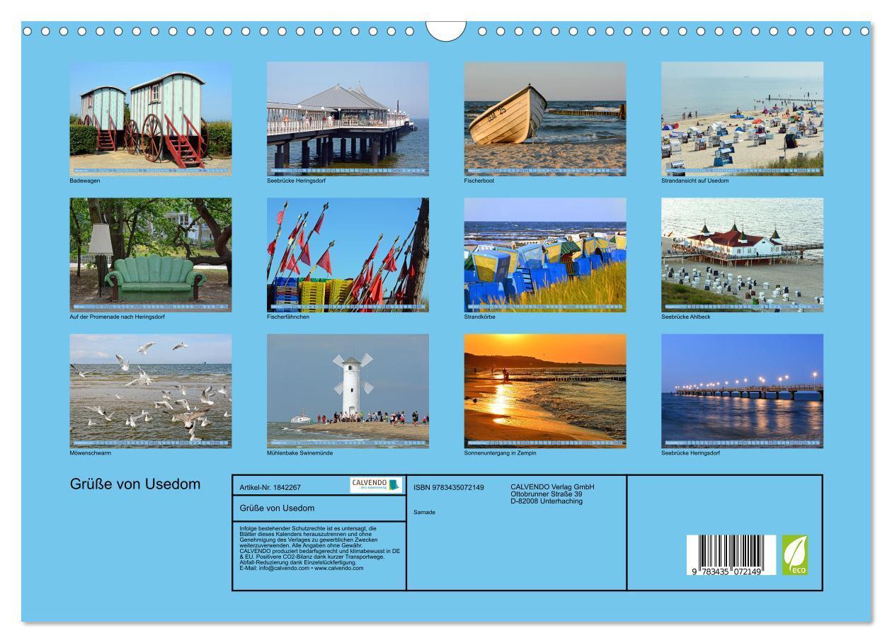 Bild: 9783435072149 | Grüße von Usedom (Wandkalender 2025 DIN A3 quer), CALVENDO...