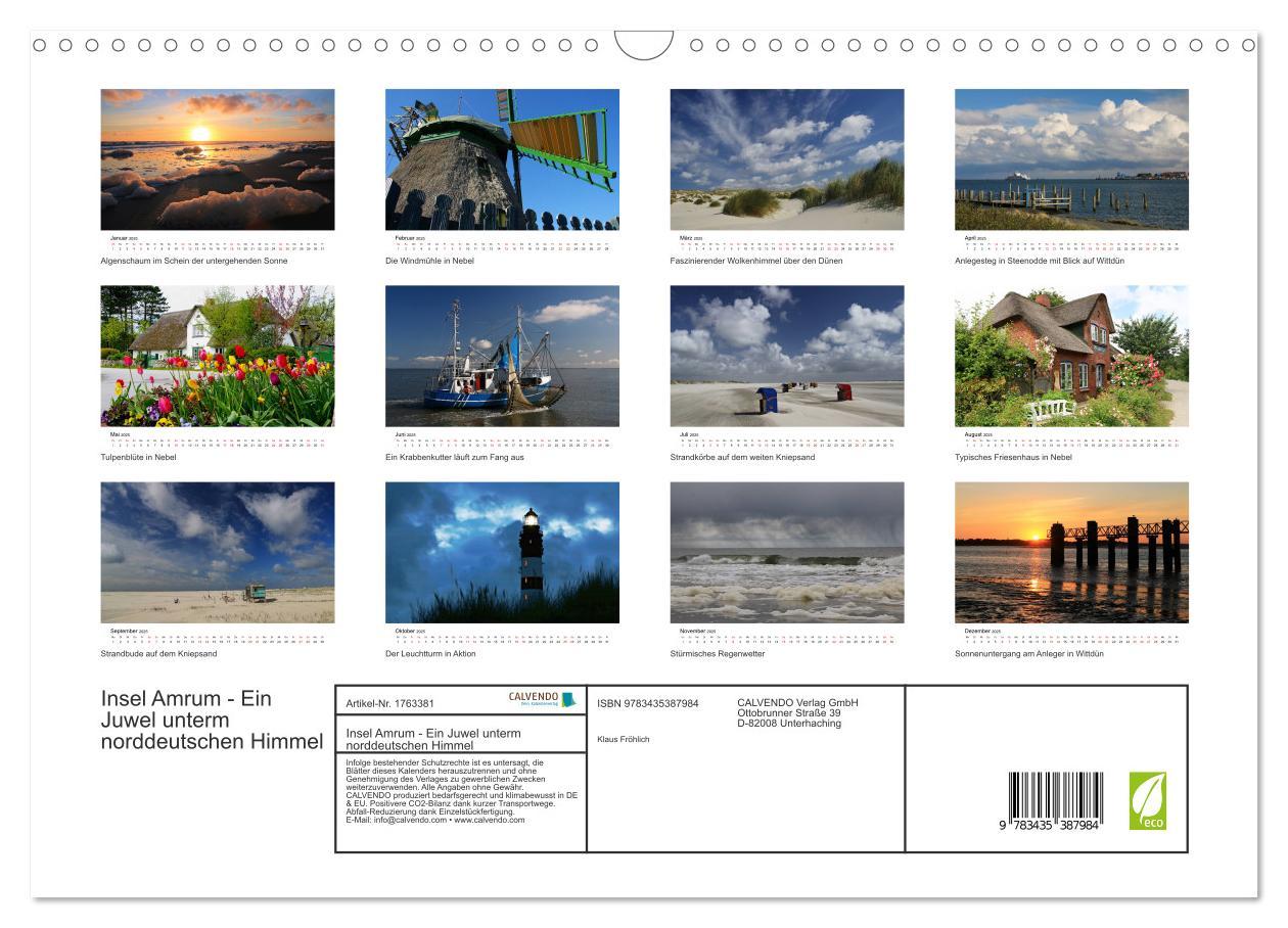 Bild: 9783435387984 | Insel Amrum - Ein Juwel unterm norddeutschen Himmel (Wandkalender...