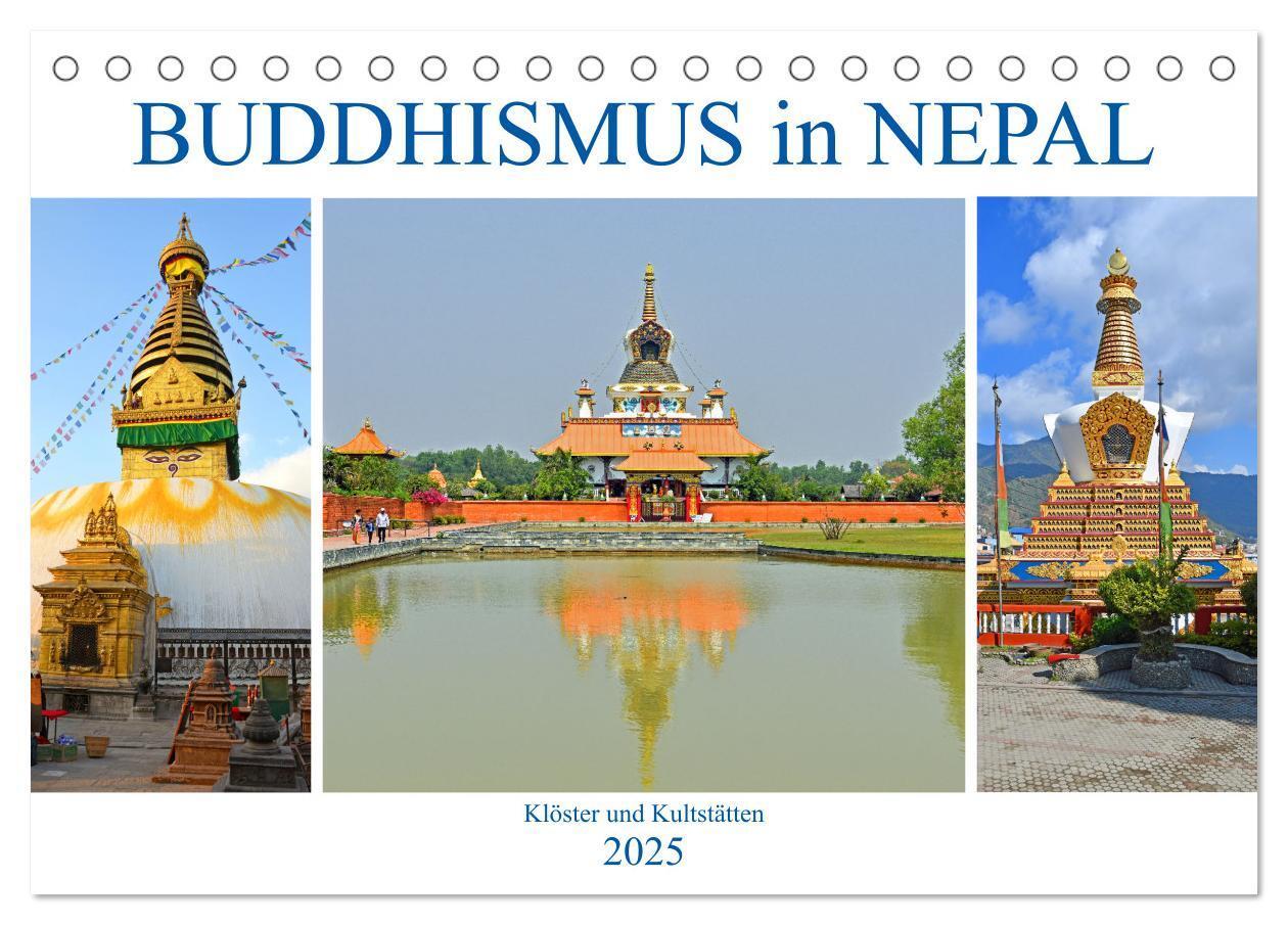 Cover: 9783435210176 | BUDDHISMUS in NEPAL (Tischkalender 2025 DIN A5 quer), CALVENDO...