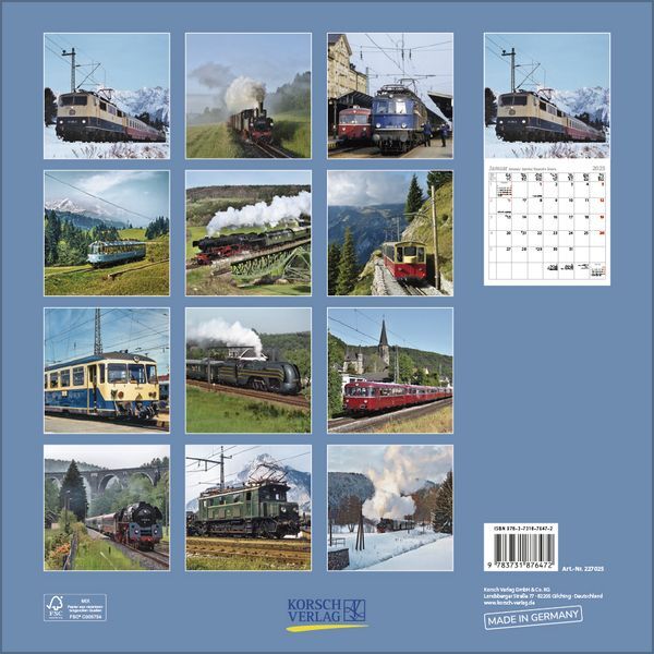 Bild: 9783731876472 | Eisenbahnen 2025 | Korsch Verlag | Kalender | Englisch Broschur | 2025