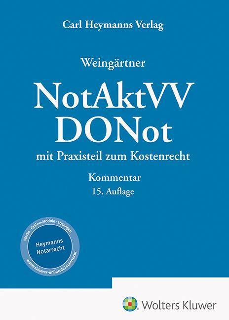 Cover: 9783452301543 | Weingärtner, NotAktVV / DONot-Kommentar | Matthias Frohn (u. a.)