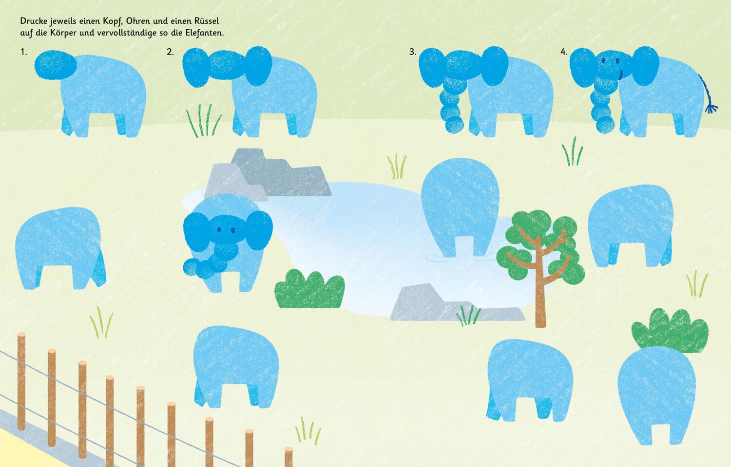 Bild: 9781789418514 | Fingerstempeln: Im Zoo | Fiona Watt | Buch | Fingerstempeln-Reihe