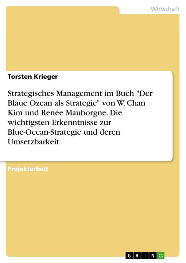 Cover: 9783346989628 | Strategisches Management im Buch "Der Blaue Ozean als Strategie"...