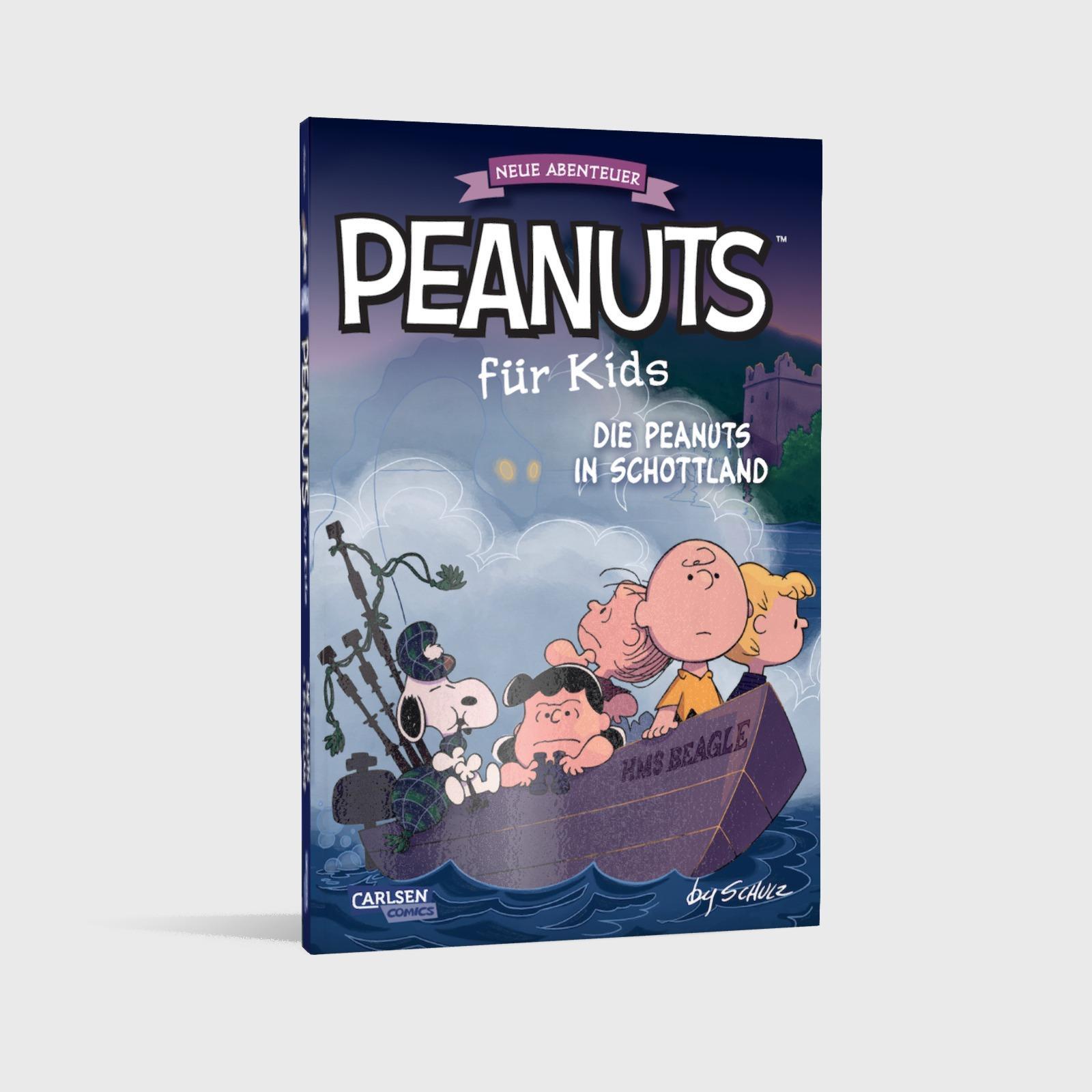 Bild: 9783551800749 | Peanuts für Kids - Neue Abenteuer 4: Die Peanuts in Schottland | Buch