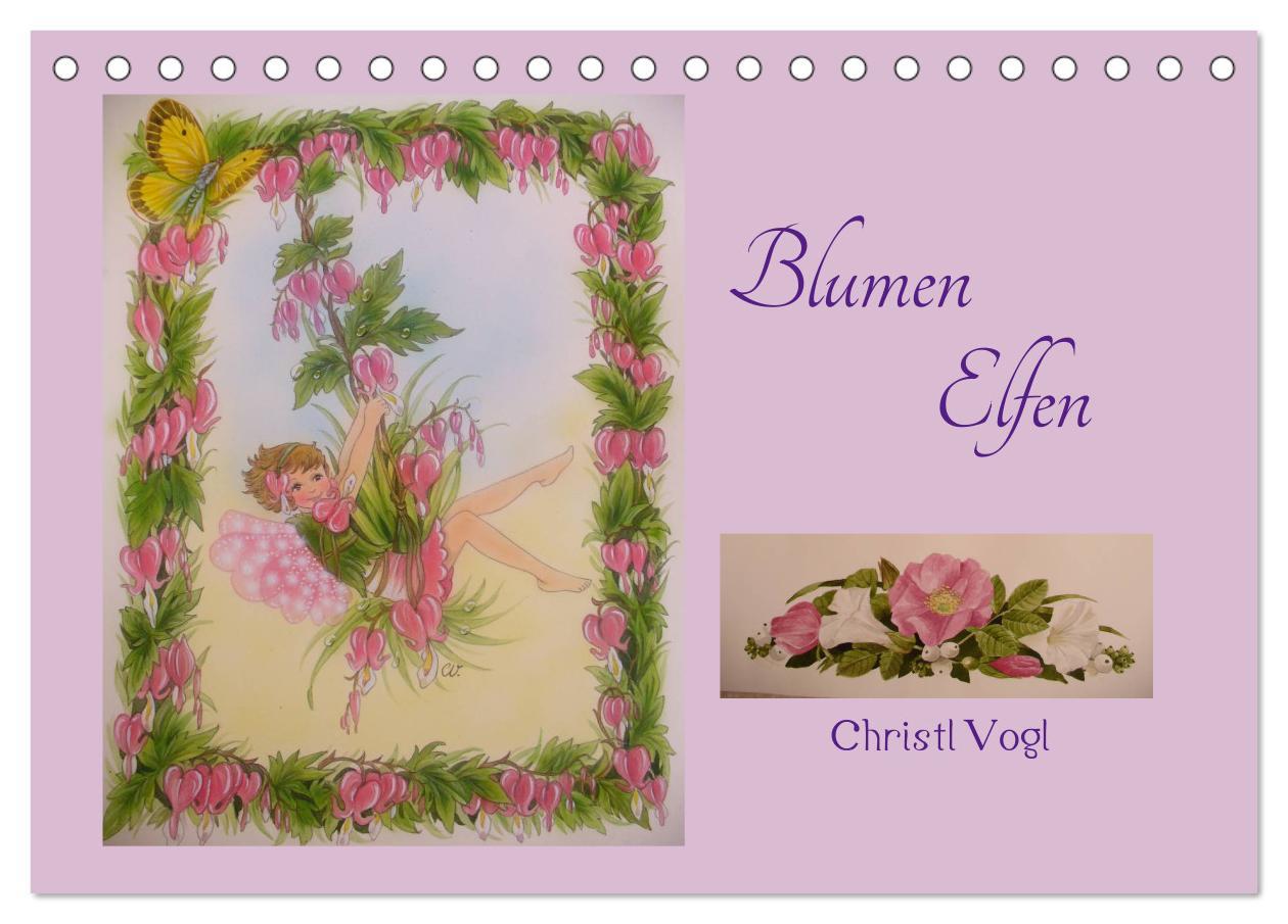 Cover: 9783435549801 | Blumen Elfen (Tischkalender 2025 DIN A5 quer), CALVENDO Monatskalender