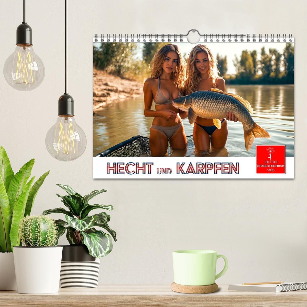 Bild: 9783457210857 | Hecht und Karpfen (Wandkalender 2025 DIN A4 quer), CALVENDO...