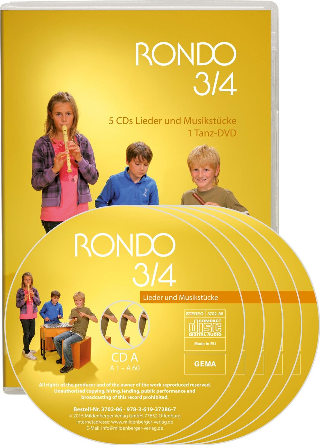 Cover: 9783619372867 | RONDO 3/4 - Neuausgabe - 5 Audio-CDs | Lieder und Musikstücke | Crämer