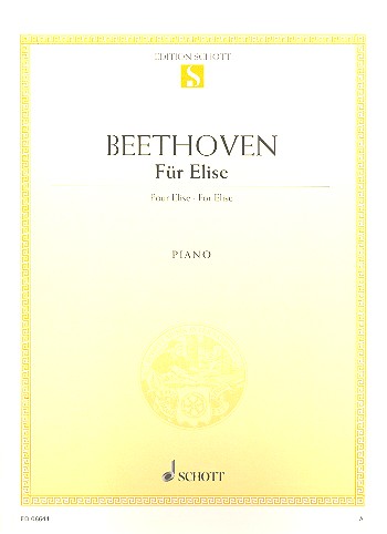 Cover: 9790001089319 | Für Elise | Ludwig van Beethoven | Broschüre | 4 S. | Deutsch | 1986