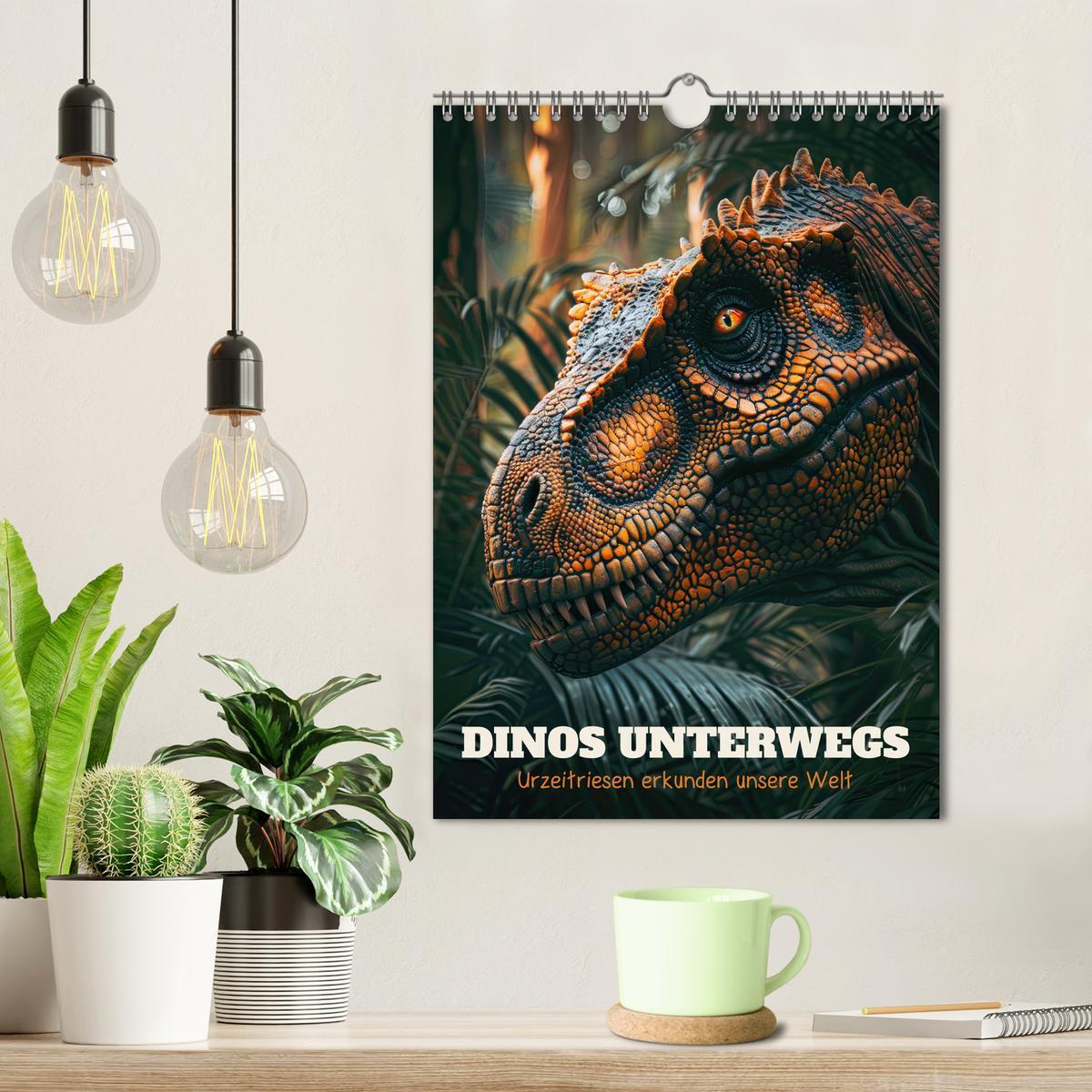 Bild: 9783457170779 | Dinos unterwegs: Urzeitriesen erkunden unsere Welt (Wandkalender...