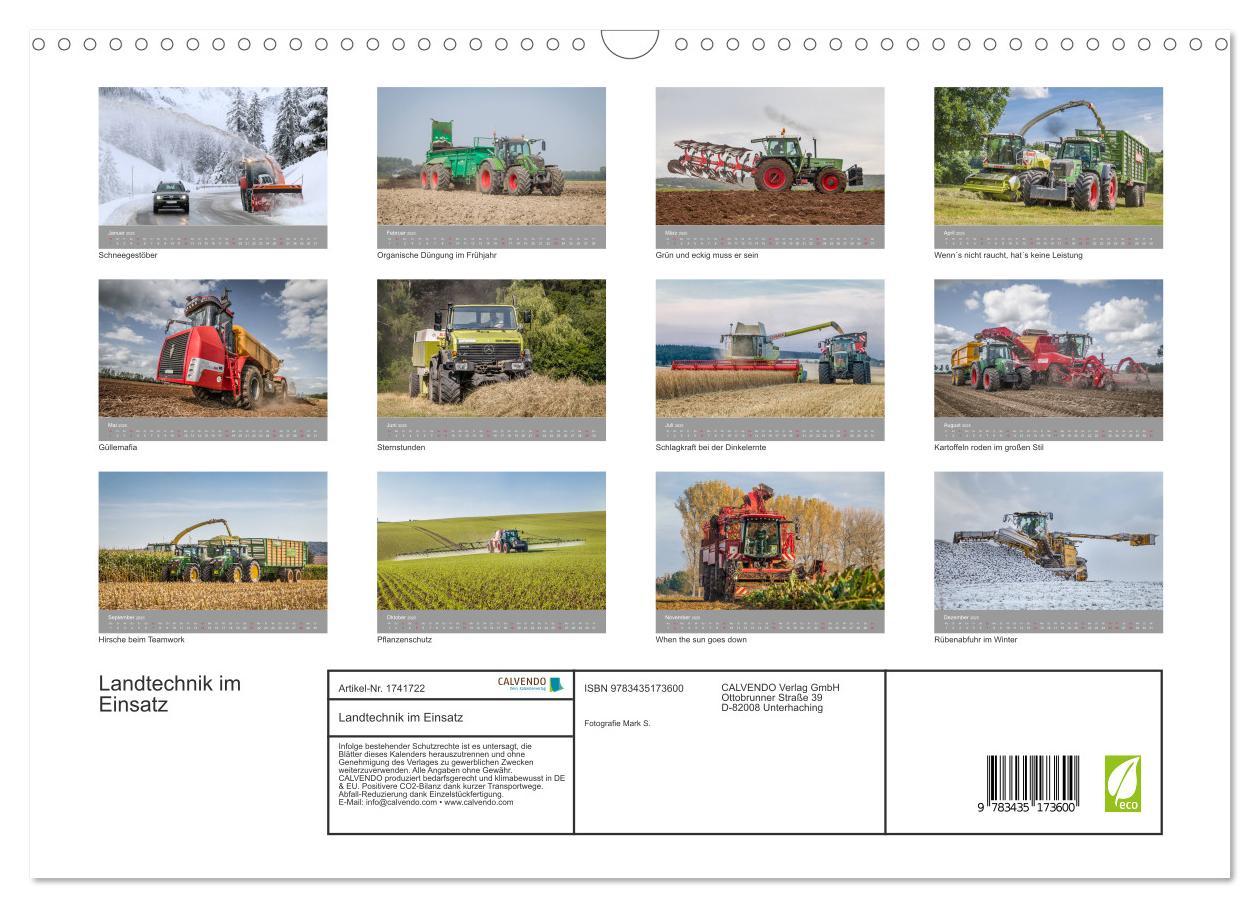 Bild: 9783435173600 | Landtechnik im Einsatz (Wandkalender 2025 DIN A3 quer), CALVENDO...