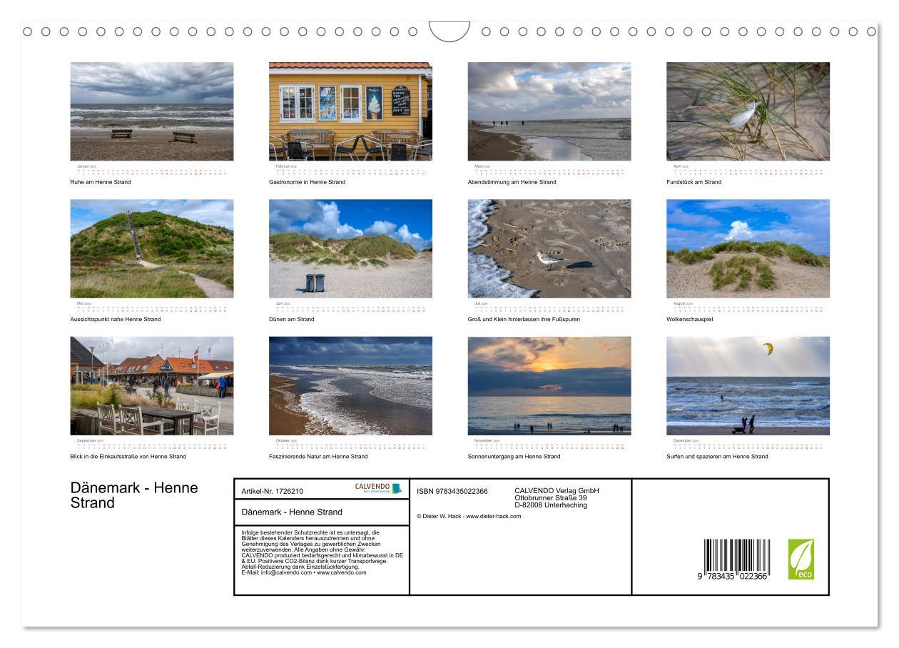 Bild: 9783435022366 | Dänemark - Henne Strand (Wandkalender 2025 DIN A3 quer), CALVENDO...