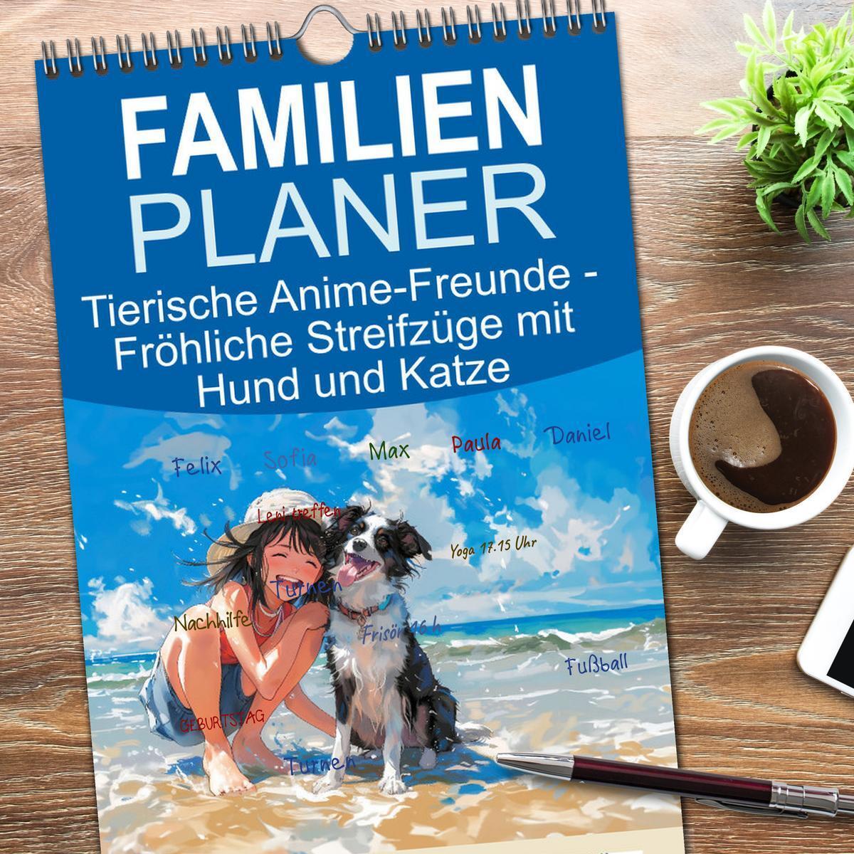 Bild: 9783457154977 | Familienplaner 2025 - Tierische Anime-Freunde - Fröhliche...