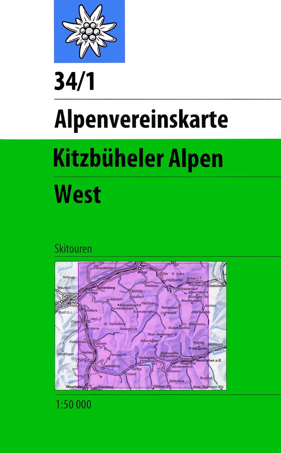 Cover: 9783937530901 | Kitzbühler Alpen West Skiausgabe | topographische Karte / 1 : 50 000