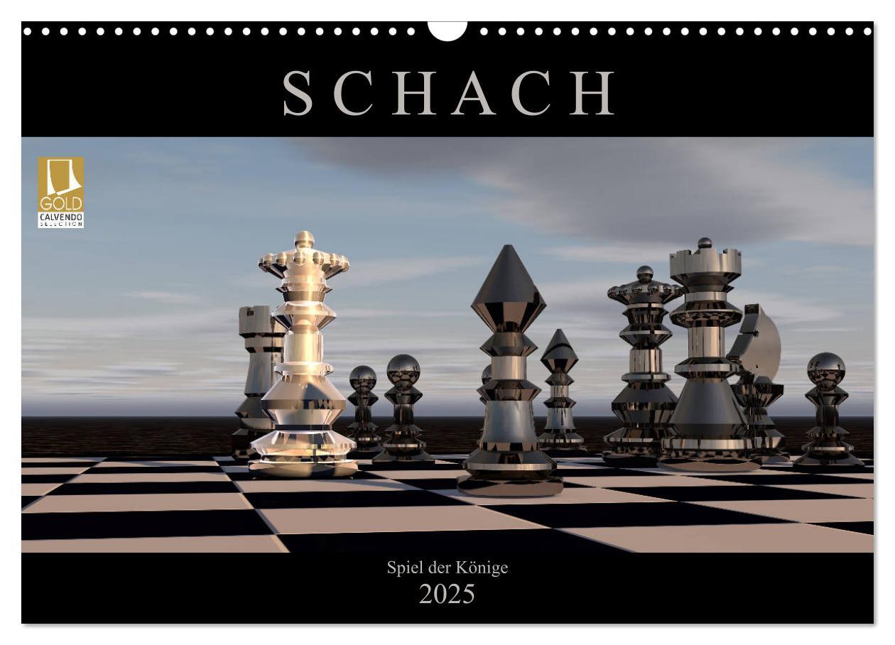 Cover: 9783435398218 | SCHACH - Spiel der Könige (Wandkalender 2025 DIN A3 quer), CALVENDO...