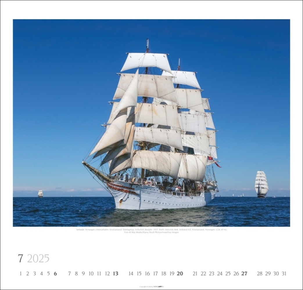 Bild: 9783839900345 | Tall Ships Kalender 2025 | Kalender | Spiralbindung | 14 S. | Deutsch