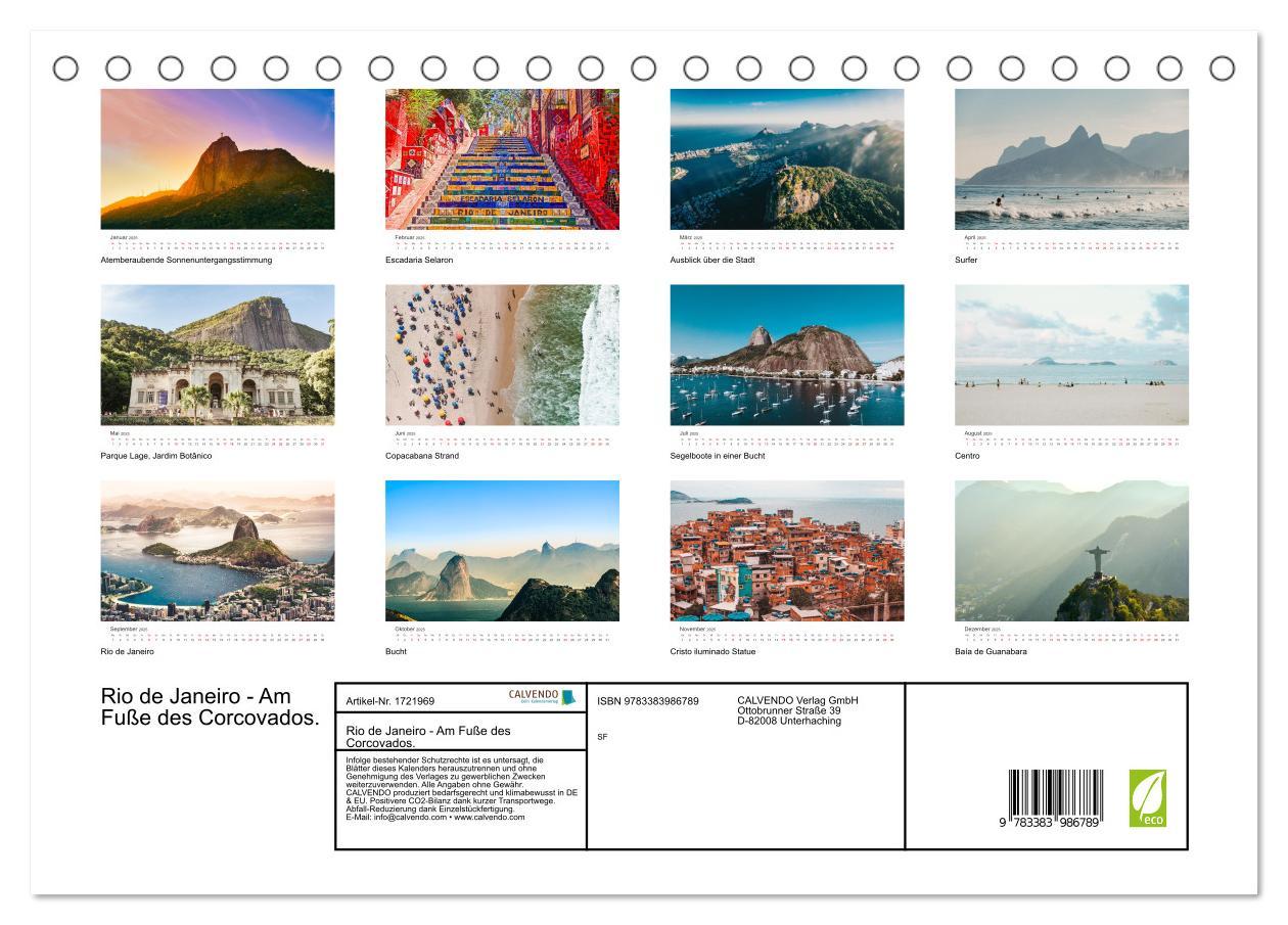 Bild: 9783383986789 | Rio de Janeiro - Am Fuße des Corcovados. (Tischkalender 2025 DIN A5...