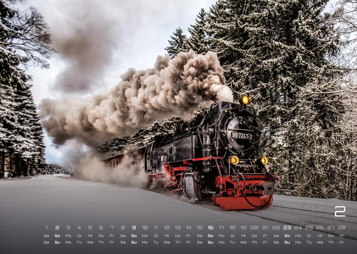 Bild: 9783986734503 | Eisenbahn - faszinierende Bahnwelt - 2025 - Kalender DIN A3 | Kalender