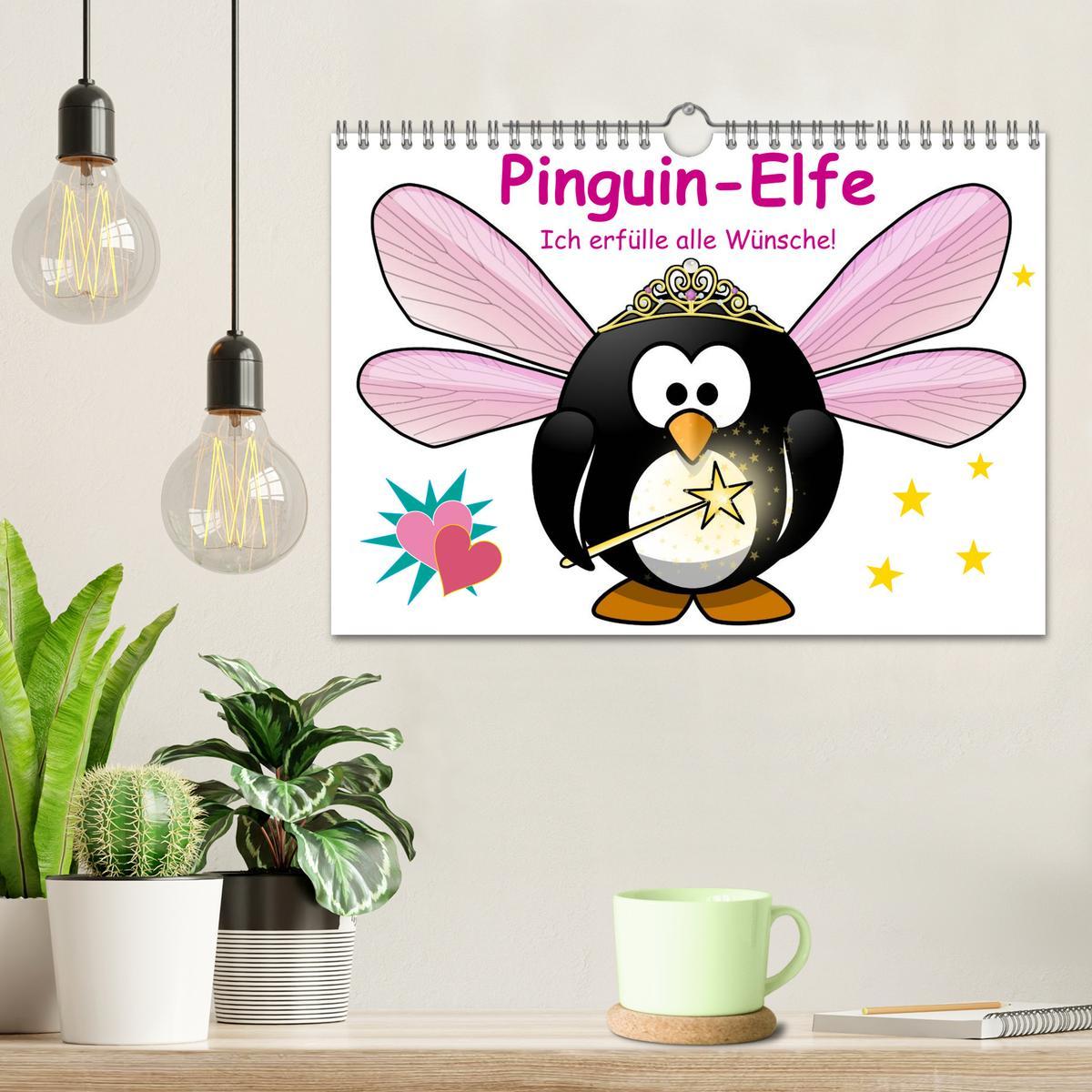 Bild: 9783435727483 | Pinguin-Elfe (Wandkalender 2025 DIN A4 quer), CALVENDO Monatskalender