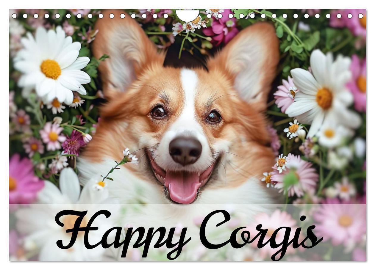 Cover: 9783383776069 | Happy Corgis (Wandkalender 2025 DIN A4 quer), CALVENDO Monatskalender