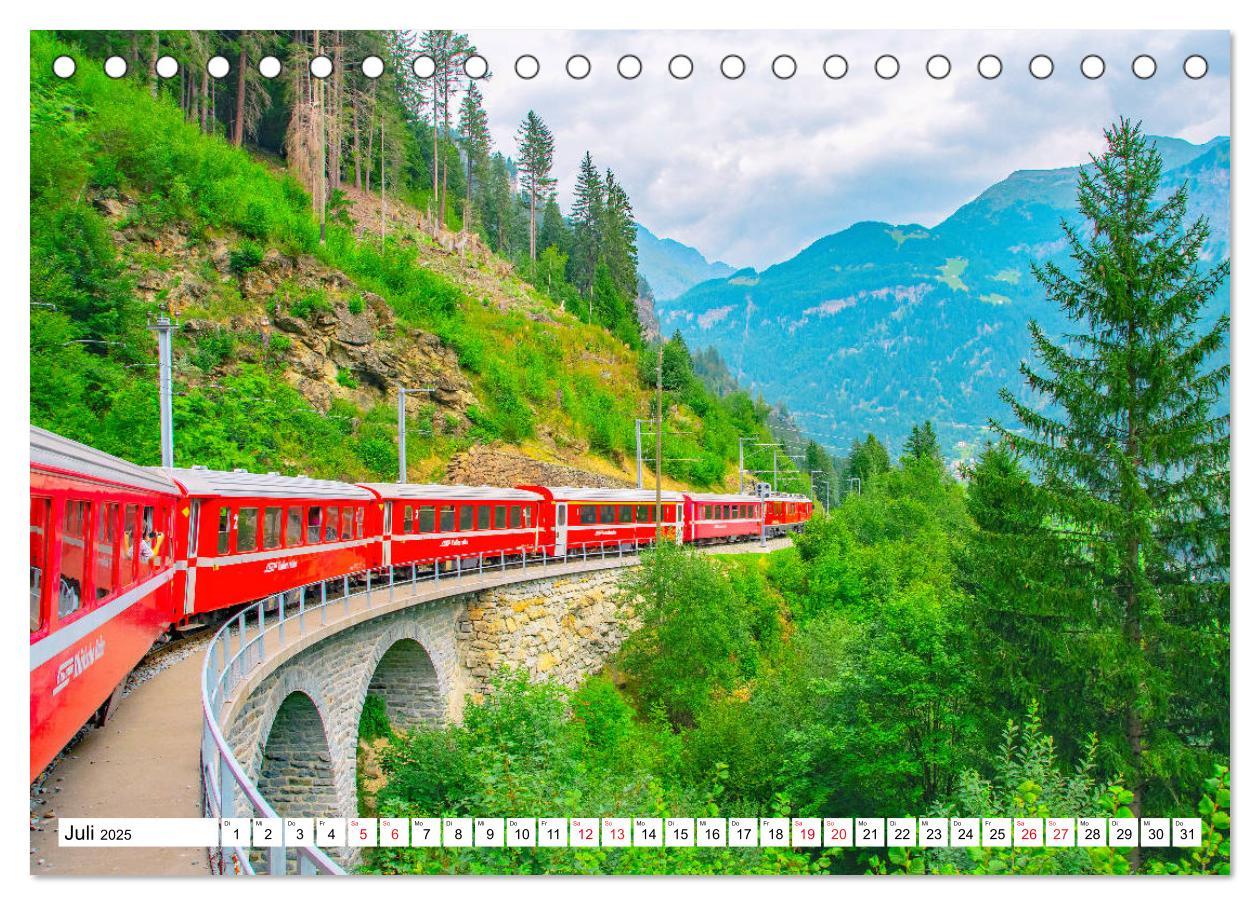 Bild: 9783435198726 | Rhätische Bahn - Fahrt durch die Bündner Alpen (Tischkalender 2025...