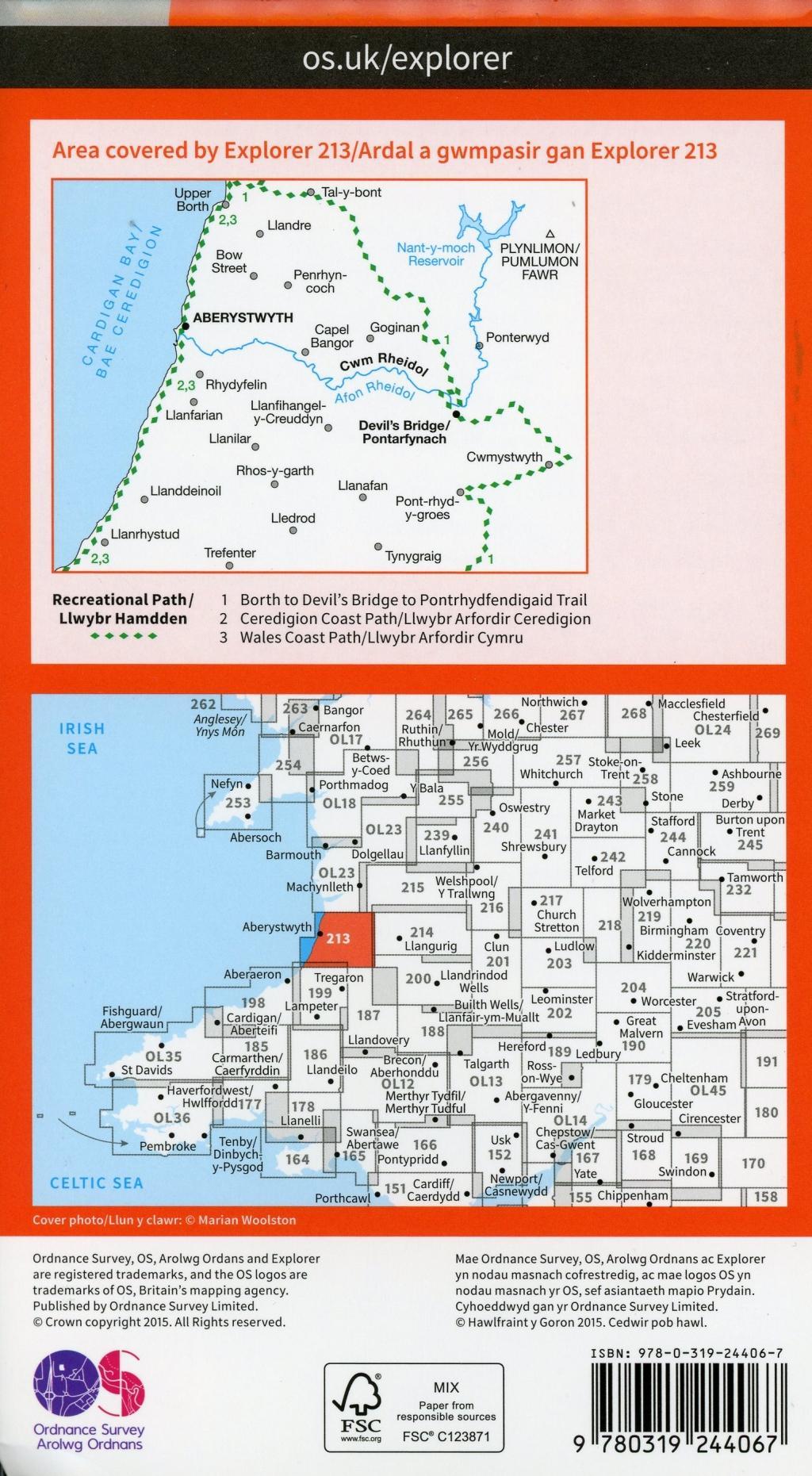 Bild: 9780319244067 | Aberystwyth and Cwm Rheidol | Ordnance Survey | (Land-)Karte | 2015