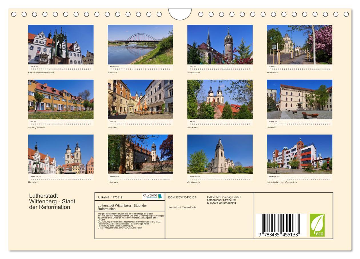 Bild: 9783435455133 | Lutherstadt Wittenberg - Stadt der Reformation (Wandkalender 2025...