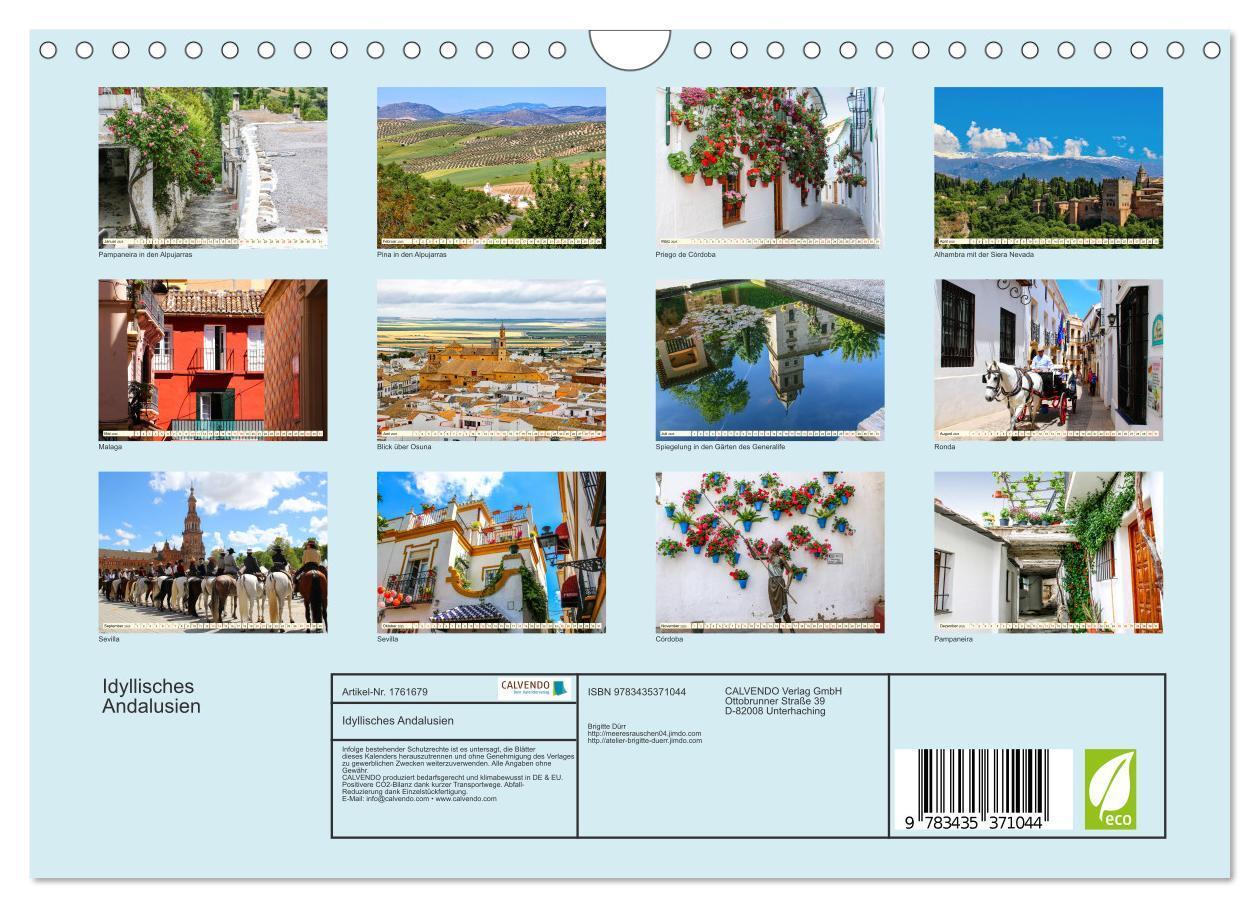 Bild: 9783435371044 | Idyllisches Andalusien (Wandkalender 2025 DIN A4 quer), CALVENDO...