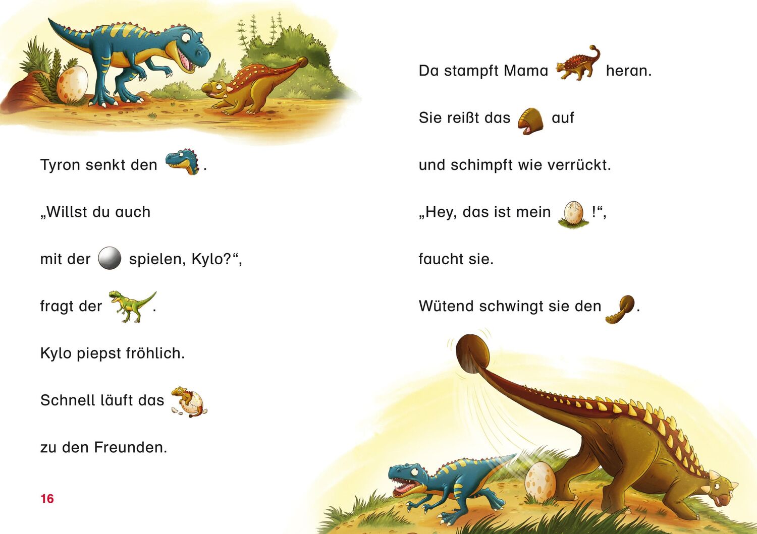 Bild: 9783737333924 | Duden Leseprofi - Mit Bildern lesen lernen: Zwei Dinos wollen nach...