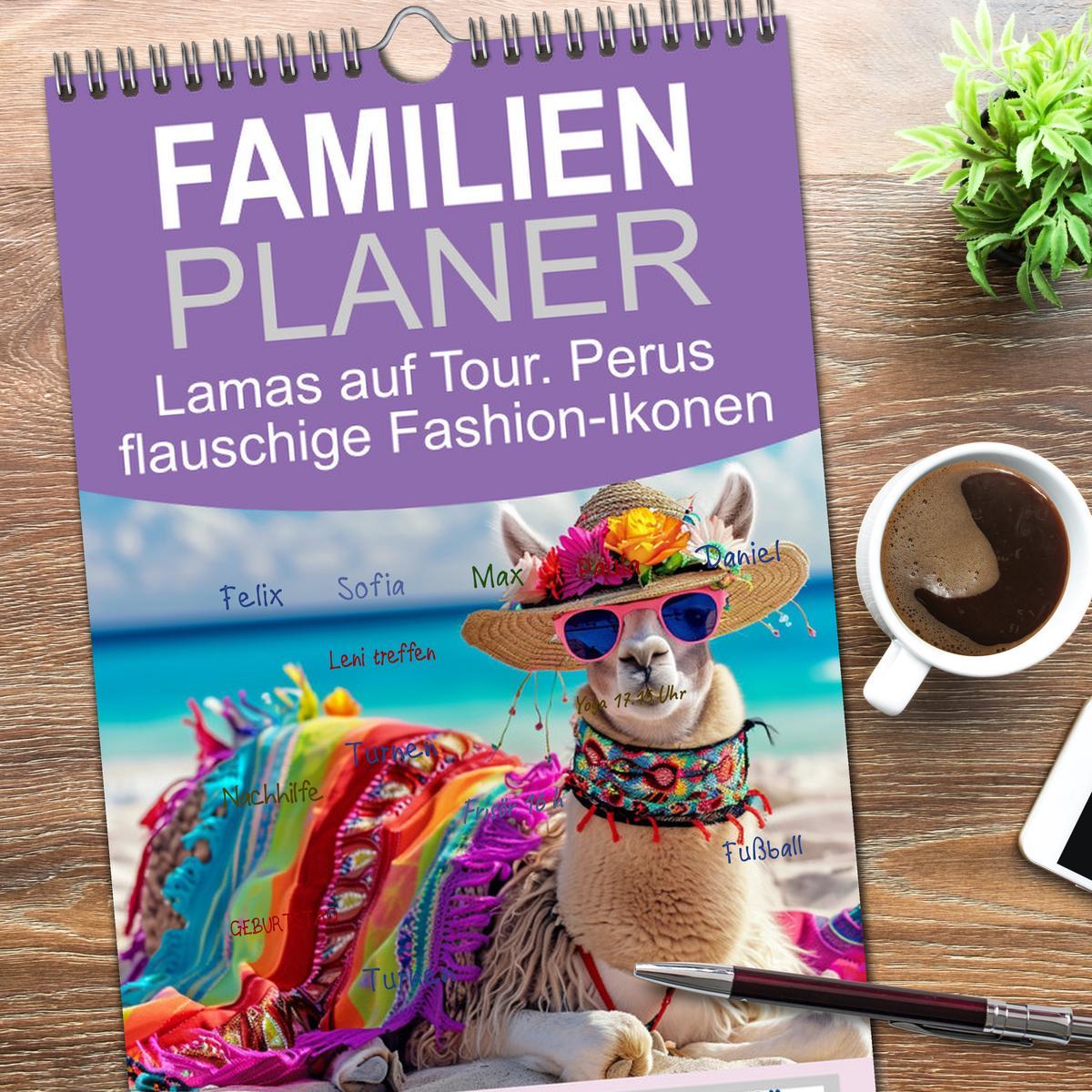 Bild: 9783457193310 | Familienplaner 2025 - Lamas auf Tour. Perus flauschige...